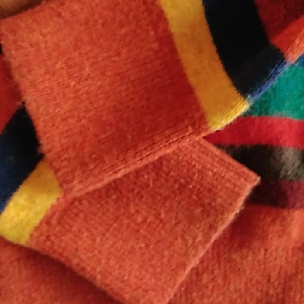 Gap men's orange stripes wool blend sweater size Medium - Picture 4 of 6